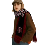 Texas A&M Aggies Scarf - Customized Leopard Border Maroon Black