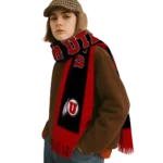 Utah Utes Scarf - Custom Geometric Lines Red
