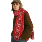 NC State Wolfpack Scarf - Aztec Stripe Red